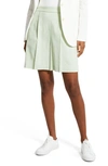 Theory Eco Crunch Pleated Pull-on Shorts In Mint