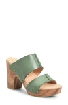Kork-ease Darra Leather Platform Sandal In Green F/ G