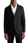 Ted Baker Onich Solid Stretch Linen & Cotton Sport Coat In Black