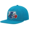 Mitchell & Ness Men's  Teal Charlotte Hornets Hardwood Classics Team Ground 2.0 Snapback Hat In Teal