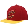 Mitchell & Ness Men's  Wine, Gold Cleveland Cavaliers Team Two-tone 2.0 Snapback Hat In Red