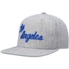Mitchell & Ness Men's  Heathered Gray Los Angeles Lakers Hardwood Classics Team 2.0 Snapback Hat In Heather Gray