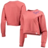 League Collegiate Wear Orange Clemson Tigers Corded Timber Cropped Pullover Sweatshirt In Orange