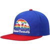 Mitchell & Ness Men's  Royal And Red Denver Nuggets Hardwood Classics Team Two-tone 2.0 Snapback Hat In Royal