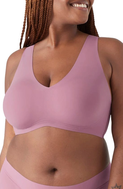 True & Co. True Body Lift Full V-neck Bralette In Dusky Orchid