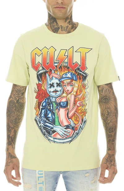 Cult Of Individuality Cotton Graphic Tee In Citron