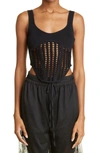 DION LEE NET CROCHET TANK