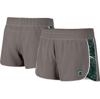 Colosseum Women's  Gray And Green Michigan State Spartans Pamela Lined Shorts In Gray