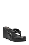 Jessica Simpson Kemnie Platform Wedge Sandal In Black