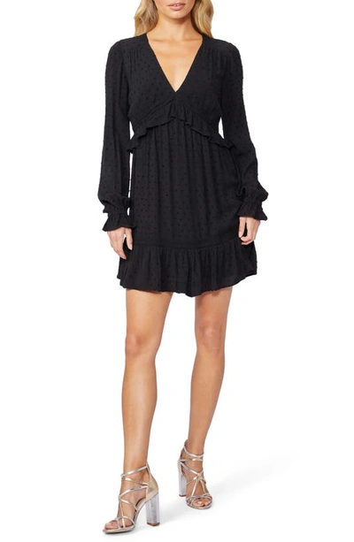 Paige Odelise Ruffle-detail Crepe Mini Dress In Nocolor