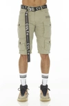 Cult Of Individuality Rocker Belted Slim Fit Cargo Shorts In Nocolor