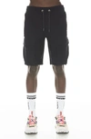 Cult Of Individuality French Terry Cargo Sweat Shorts In Black