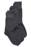 Nordstrom Crew Socks In Charcoal Grey Heather