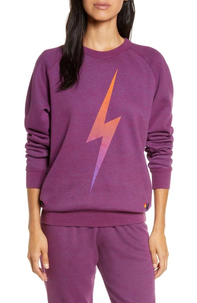 Aviator Nation Bolt Fade Sweatshirt In Purple Purple Orange