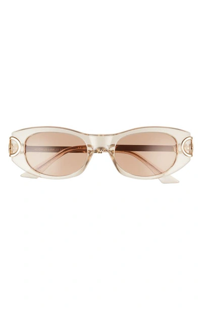 Le Specs Hydrus Link 51mm Rectangular Sunglasses In Beige