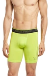 Nike Pro Performance Boxer Briefs In Atomic Green/ Black/ Sequoia