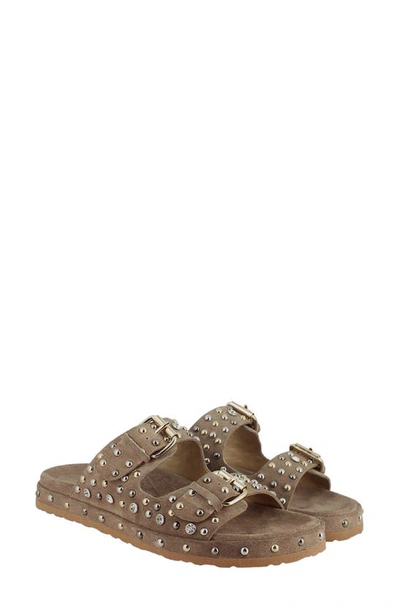 Saint G Chloe Double Buckle Sandals In Brown