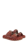 Saint G Chloe Double Buckle Sandals In Burnt Orange
