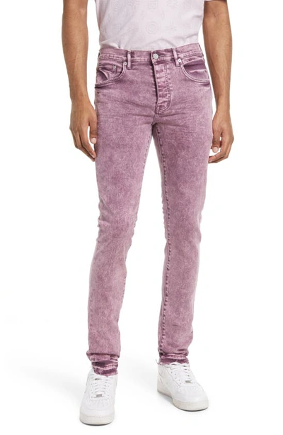 Purple Brand Straight Leg Jeans In Light Purple Snow Wash