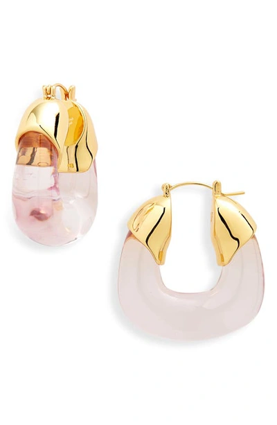 Lizzie Fortunato The Organic Lavender Hoop Earrings In Lavender