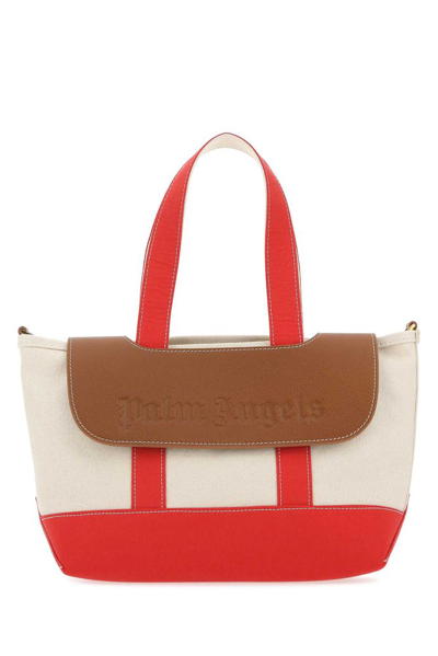 PALM ANGELS PALM ANGELS PALM BEACH LOGO DEBOSSED TOTE BAG