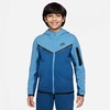 Nike Sportswear Tech Fleece Big Kids' Full-zip Hoodie (extended Size) In Dutch Blue/court Blue/black/(black)