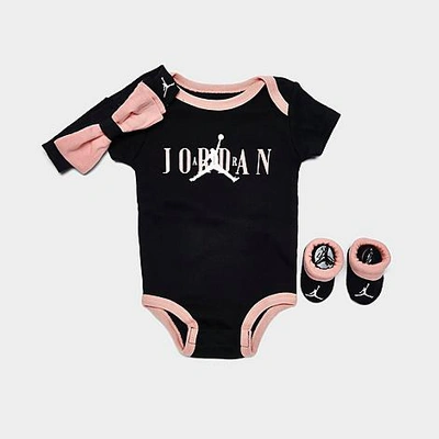 Nike Babies' Jordan Girls' Infant Jordan 3-piece Pink Satin Box Set