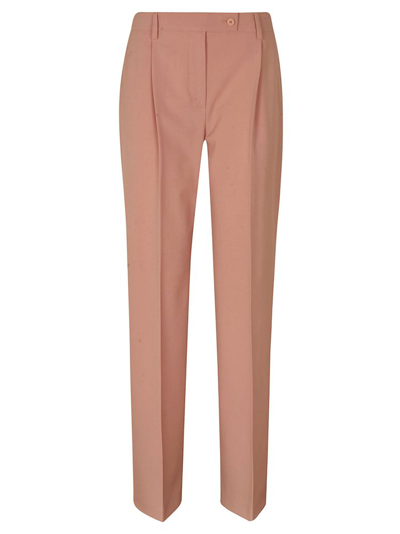 Alberta Ferretti Tailored Straight Leg Trousers In Pink