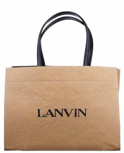 Lanvin X The Batman Batmobile Tote Bag In Beige/nero