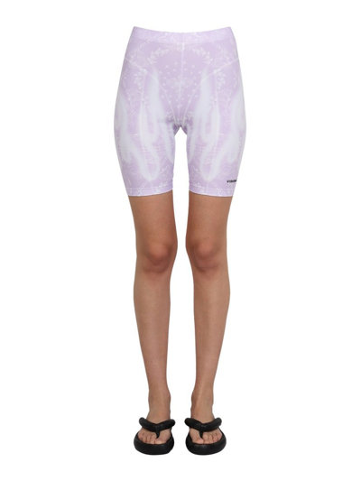 Vision Of Super Printed Cyclist Bermuda Shorts In Lilac