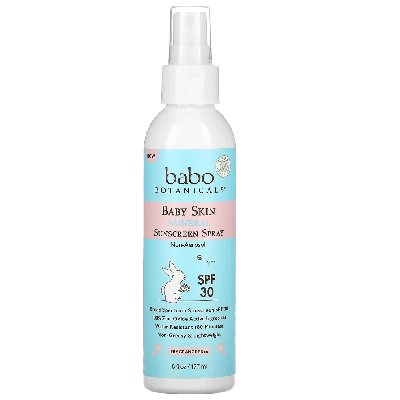 Babo Botanicals Baby Skin Mineral Sunscreen Spf 30 Pump Spray - Fragrance Free