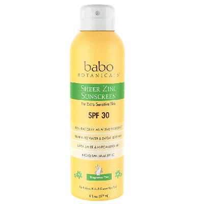 Babo Botanicals Sheer Zinc Continuous Spray Sunscreen Spf 30