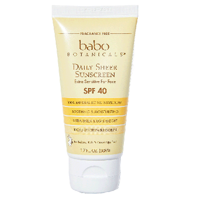 Babo Botanicals Daily Sheer Face Mineral Sunscreen Spf 40