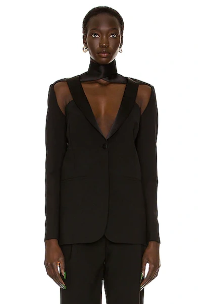 Coperni Cut-out Single-breasted Blazer In Black