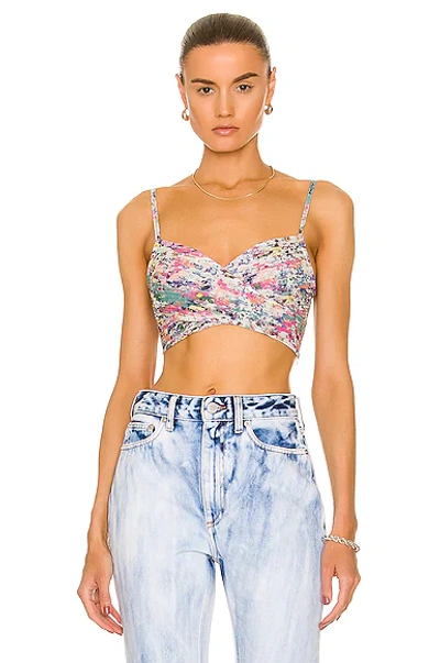 Rococo Sand Lelia Bandeau Crop Top In Green