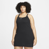 Nike Women's  Sportswear Essential Ribbed Dress (plus Size) In Black/white