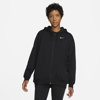 Nike Women's  Sportswear Oversized Jersey Full-zip Hoodie In Black