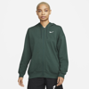 Nike Sportswear Women's Jersey Oversized Full-zip Hoodie In Pro Green,white
