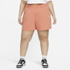 Nike Women's  Sportswear Jersey Shorts (plus Size) In Orange