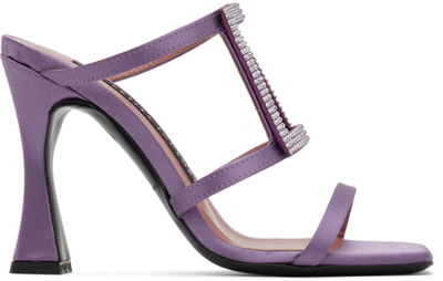 Les Petits Joueurs Purple Hoya Heeled Sandals In Amethyst