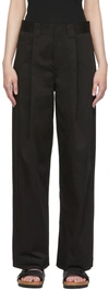 6397 Black Full Break Trousers In Black