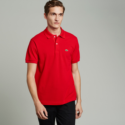 Lacoste Men's Big Fit Cotton Petit Piqué Polo - Xl Big In Red