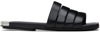 Marsèll Strappy Flat Leather Sandals In 666 Black