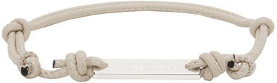 Marni Off-white Leather Bracelet In 00w16 Natural