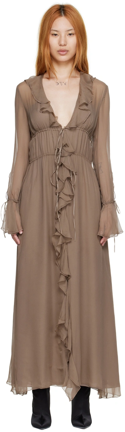 Blumarine Womens Brown Other Materials Dress