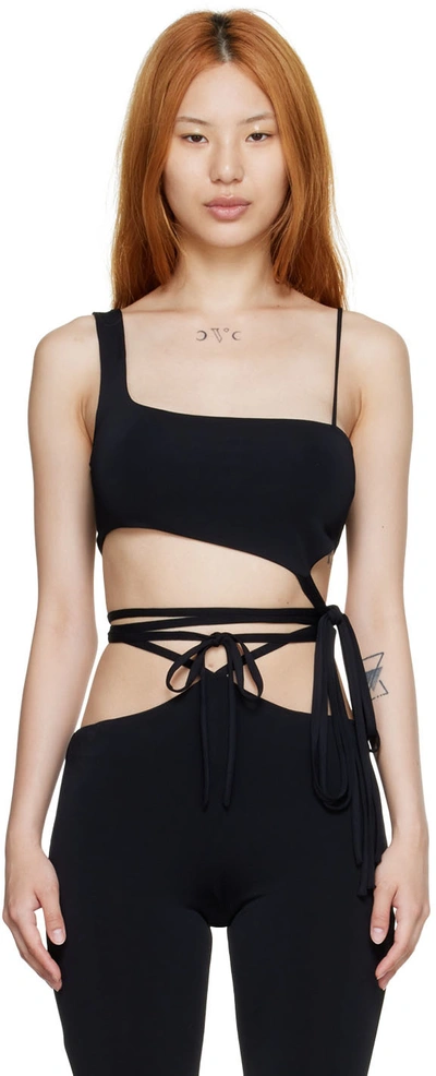 Mach&mach Black Viscose Tank Top