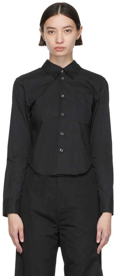 Ann Demeulemeester Black Cotton Shirt In Nero