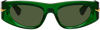Bottega Veneta Women's Cat-eye Acetate Sunglasses In Green,gold
