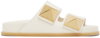 Valentino 20mm One Stud Leather Slide Sandals In I16 Light Ivory