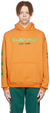 BRAIN DEAD ORANGE COTTON HOODIE